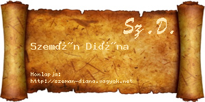 Szemán Diána névjegykártya